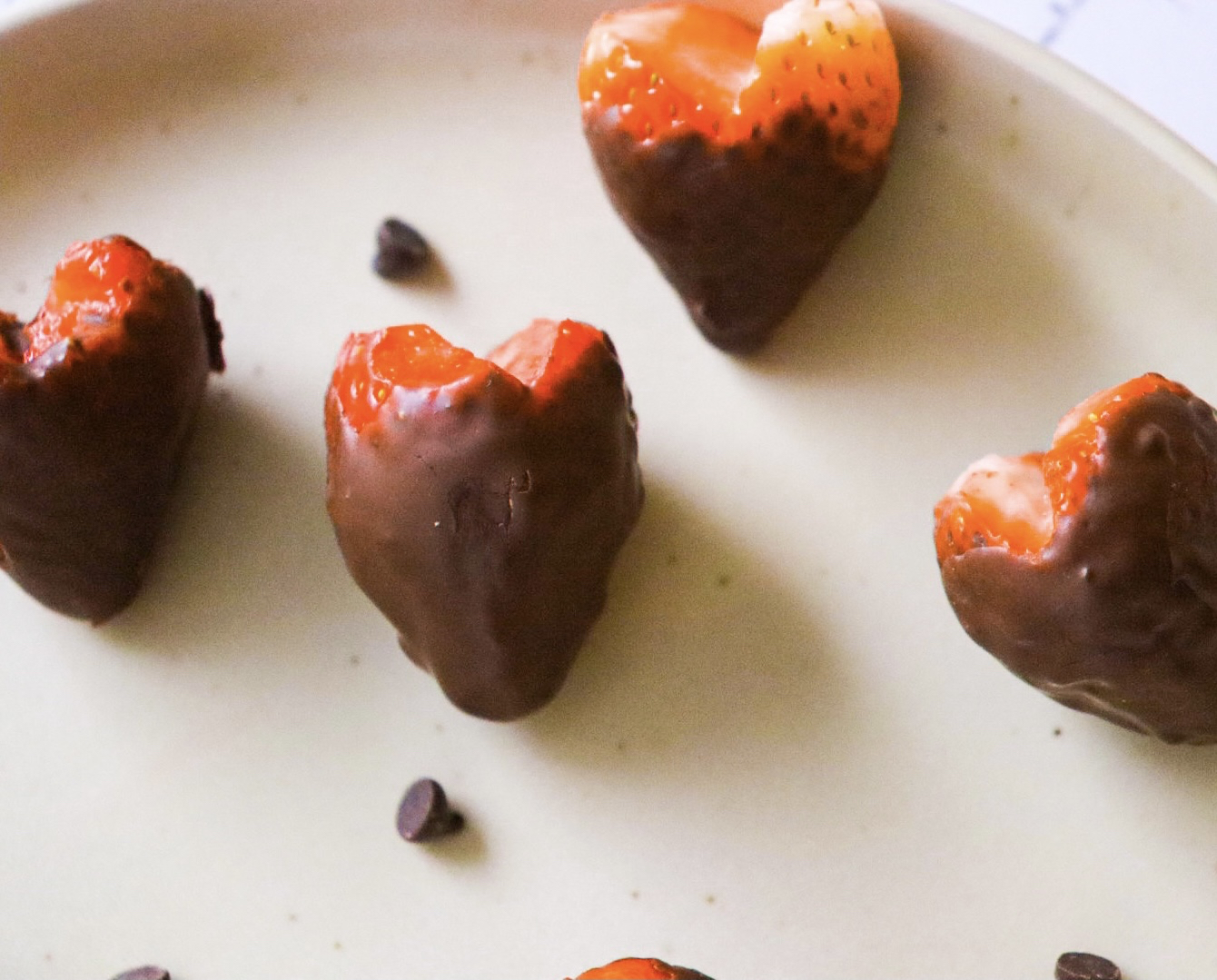 Chocolate Covered Heart Shaped Strawberries - LoH